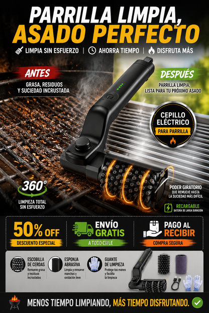 Cepillo para limpiar tu parrilla