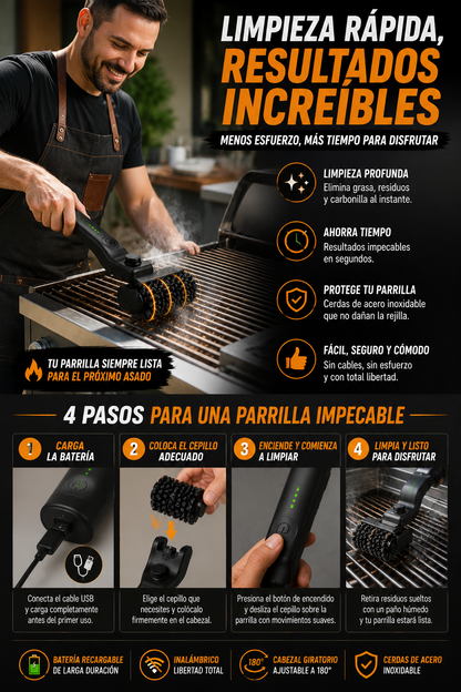Cepillo para limpiar tu parrilla